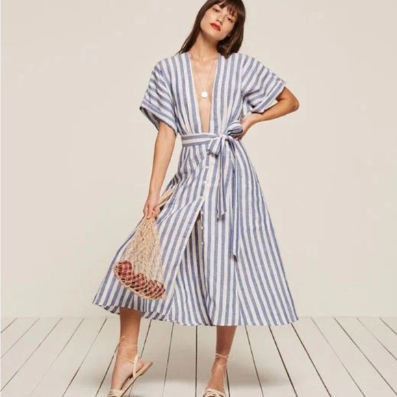 COPY - Reformation Blue Geneva Dress - Picture 2 of 13